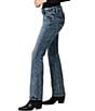 Color:Indigo - Image 3 - Elyse Washed Mid Rise Slim Bootcut Jeans