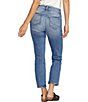Color:Indigo - Image 2 - Elyse Mid Rise Straight Crop Jeans