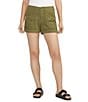 Color:Green - Image 1 - High Rise Low Stretch Utility Shorts