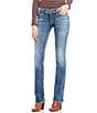 Color:Indigo - Image 1 - Suki Mid Rise Skinny Bootcut Jeans