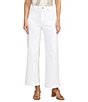 Color:White - Image 1 - Vintage High Rise Mid Stretch Wide Leg Jeans