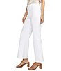 Color:White - Image 3 - Vintage High Rise Mid Stretch Wide Leg Jeans