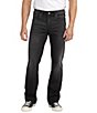 Color:Black - Image 1 - Zac Relaxed Fit Straight Leg Black Wash Jeans