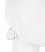 Color:Silver - Image 2 - Sterling Silver Smooth Tear Drop Earrings