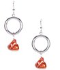 Color:Peach - Image 1 - Sterling Silver Open Circle Drop Earrings