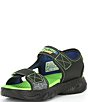 Color:Black/Lime - Image 4 - Boys' SLights Creature-Splash Lighted Sandals (Youth)