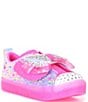 Color:Pink Multi - Image 1 - Girls' Twinkle Toes Shuffle Brights Lighted Sneakers (Toddler)
