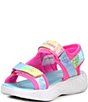 Color:Pink Multi - Image 4 - Girls' Unicorn Dreams Majestic Bliss Lighted Sandals (Toddler)