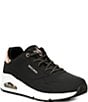 Color:Black/Rose Gold - Image 1 - Street Uno Shimmer Away Metallic Heel Tab Sneakers