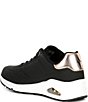 Color:Black/Rose Gold - Image 3 - Street Uno Shimmer Away Metallic Heel Tab Sneakers