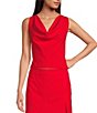 Color:Red - Image 1 - Cowl Neck Coordinating Sleeveless Top