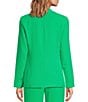 Color:Fresh Green - Image 2 - Notch Lapel Long Sleeve Flap Pocket Open Front Coordinating Blazer