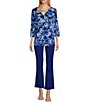 Color:Royal Blue - Image 3 - Slim Factor by Investments No Waist Kick Flare Ponte Knit Pants