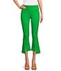 Color:Classic Green - Image 1 - Slim Factor by Investments Ponte Knit High-Low Hem Crop Pants