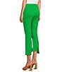 Color:Classic Green - Image 3 - Slim Factor by Investments Ponte Knit High-Low Hem Crop Pants