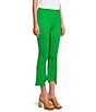 Color:Classic Green - Image 4 - Slim Factor by Investments Ponte Knit High-Low Hem Crop Pants