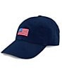 Color:Navy - Image 1 - Needlepoint American Flag Baseball Cap