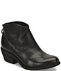 Color:Black - Image 1 - Aisley Unlined Leather Western Booties