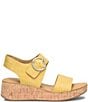 Color:Yellow - Image 2 - Faedra Wedge Platform Sandals
