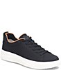 Color:Navy - Image 1 - Faro Recycled Knit Mesh Lace-Up Sneakers
