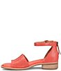 Color:Coral - Image 4 - Faxyn Leather Ankle Strap Sandals