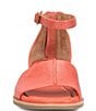 Color:Coral - Image 5 - Faxyn Leather Ankle Strap Sandals