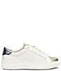 Color:White/Platino - Image 2 - Fianna Embossed and Metallic Leather Sneakers