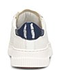 Color:White/Platino - Image 3 - Fianna Embossed and Metallic Leather Sneakers