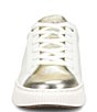 Color:White/Platino - Image 5 - Fianna Embossed and Metallic Leather Sneakers