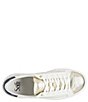 Color:White/Platino - Image 6 - Fianna Embossed and Metallic Leather Sneakers