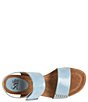 Color:Teal - Image 6 - Verdi II Adjustable Leather Wedge Sandals