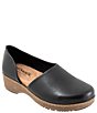 Color:Black - Image 1 - Addie Leather Open Side Clogs