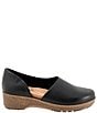 Color:Black - Image 2 - Addie Leather Open Side Clogs