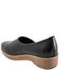 Color:Black - Image 3 - Addie Leather Open Side Clogs