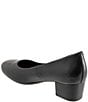 Color:Black - Image 3 - Lynn Leather Block Heel Pumps