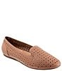 Color:Blush - Image 1 - Shelby Perforated Leather Slip-On Loafer Flats