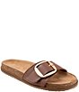 Color:Dark Brown - Image 1 - Una Leather Slide Sandals