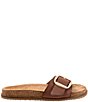 Color:Dark Brown - Image 2 - Una Leather Slide Sandals