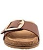 Color:Dark Brown - Image 5 - Una Leather Slide Sandals