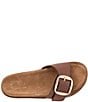Color:Dark Brown - Image 6 - Una Leather Slide Sandals