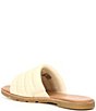 Color:Honey White/Gum - Image 3 - Ella III Slide Quilted Puff Leather Sandals