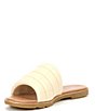 Color:Honey White/Gum - Image 4 - Ella III Slide Quilted Puff Leather Sandals