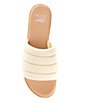 Color:Honey White/Gum - Image 5 - Ella III Slide Quilted Puff Leather Sandals
