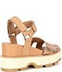 Color:Honest Beige/Gum - Image 2 - Joanie IV Ankle Strap Wedge Leather Platform Sandals