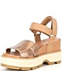 Color:Honest Beige/Gum - Image 4 - Joanie IV Ankle Strap Wedge Leather Platform Sandals