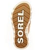 Color:Honest Beige/Chalk - Image 6 - Viibe Leather Crisscross Lug Sole Slide Sandals