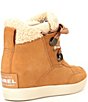 Color:Tawny Puff/Sea Salt - Image 2 - Out 'N About Cozy Faux Shearling Cold Weather Wedge Booties