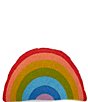 Color:Multi - Image 1 - Outdoor Living Collection Indoor/Outdoor Rainbow Shaped Embroidered Pillow