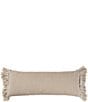 Color:Brown - Image 1 - Simplicity Collection Fringe Bolster Pillow