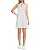 Color:Classic White - Image 1 - Adlyn Seersucker Split V-Neck Sleeveless Dress